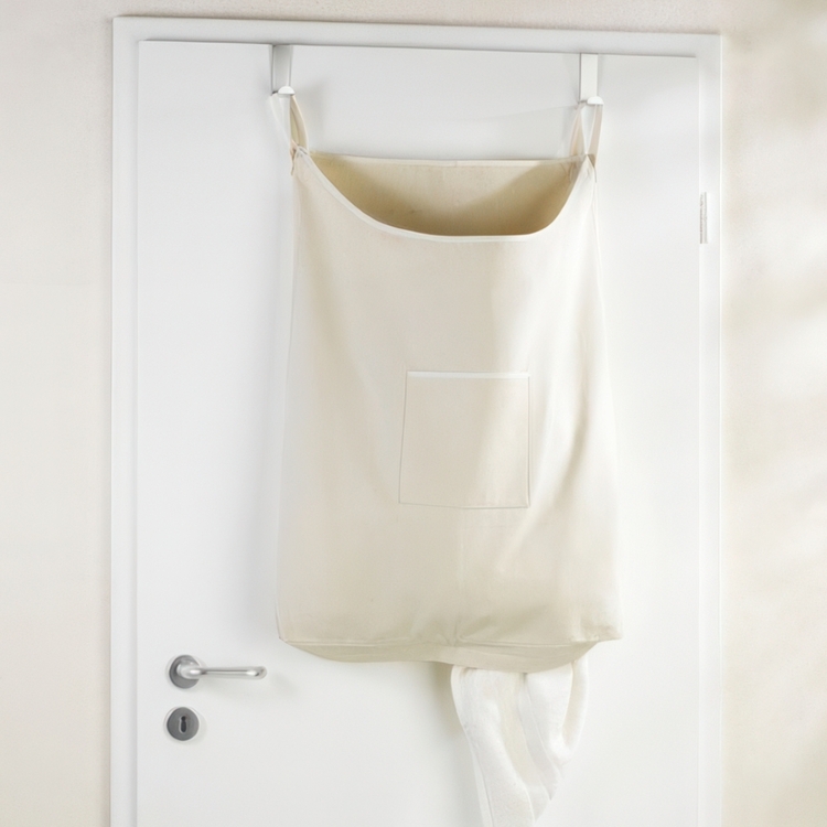 Hengende vaskekurv for dør, Beige