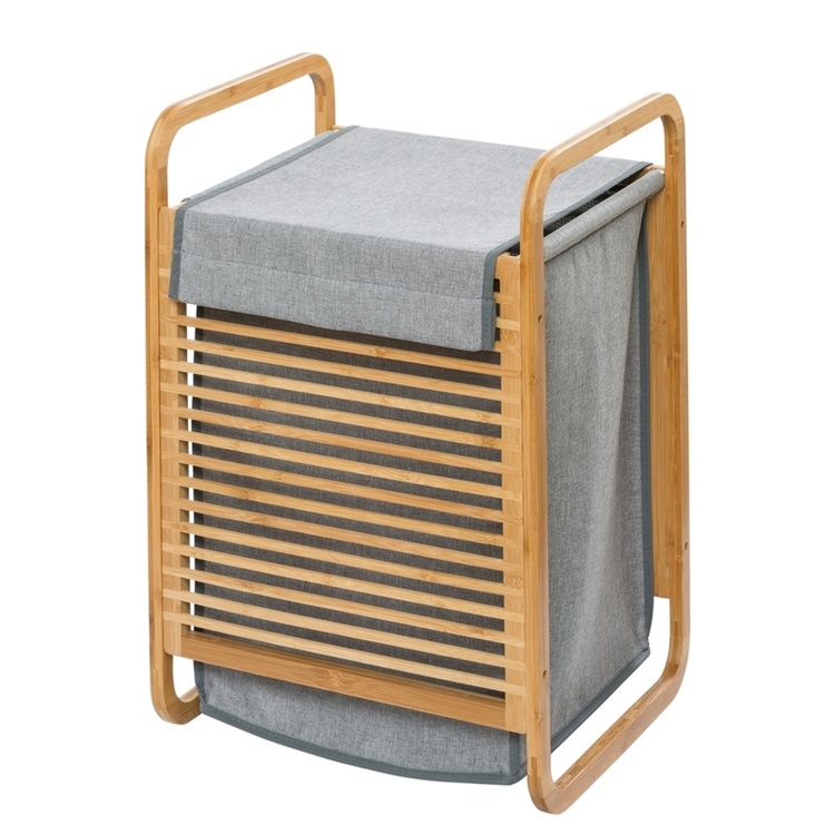 Vaskekurv i bambus 72L