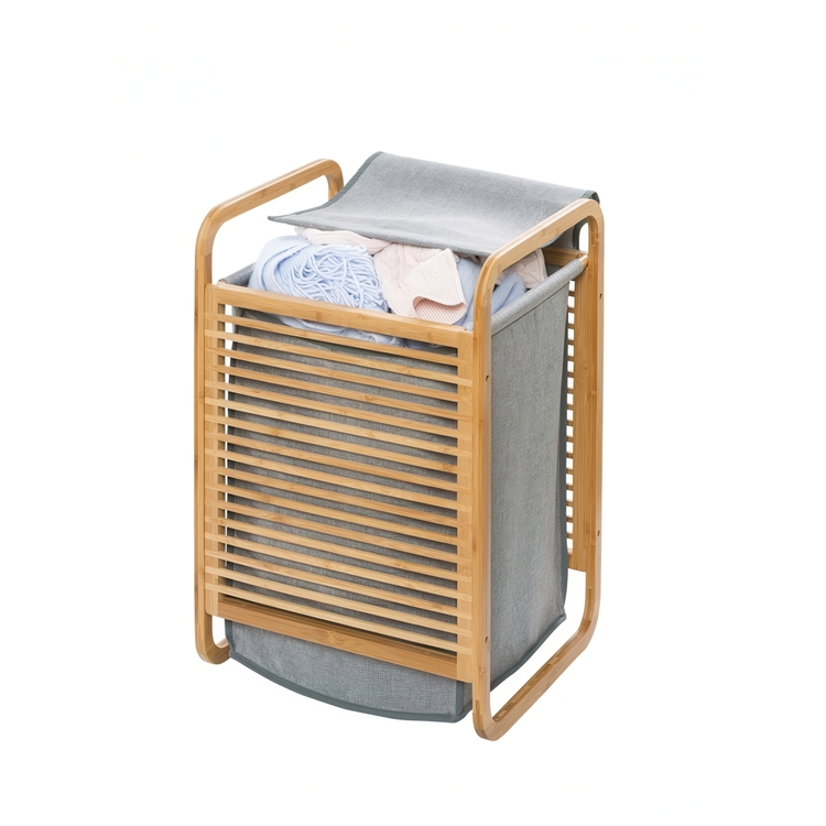 Vaskekurv i bambus 72L
