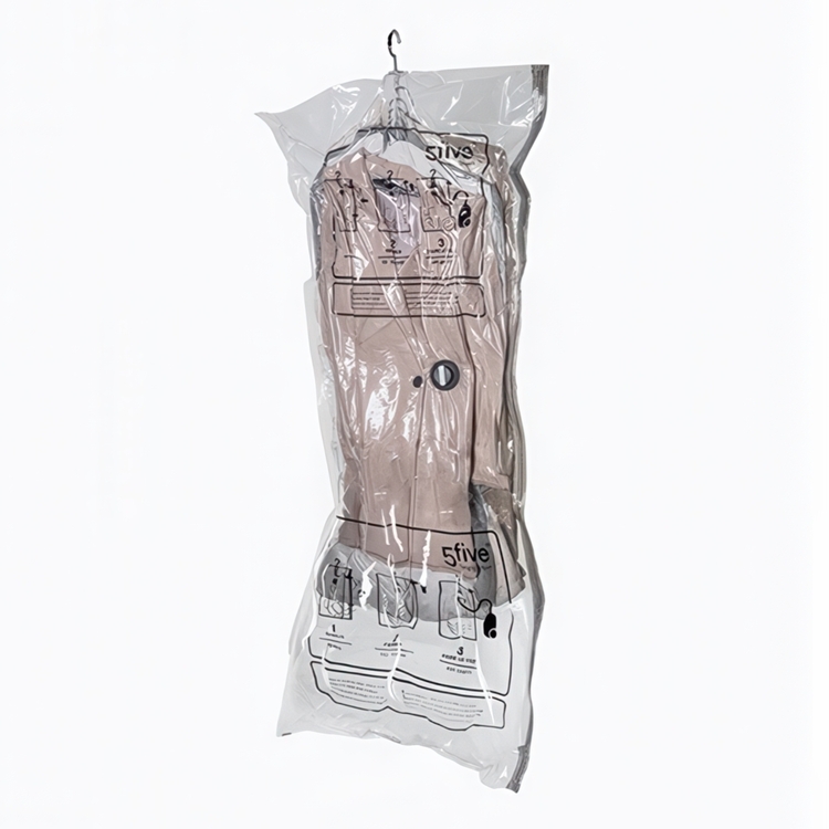 Vakuumpose med kleshenger, 69x138 cm, 5five