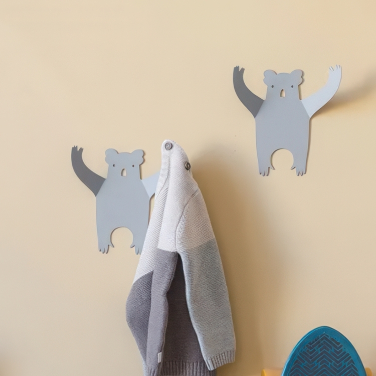 Veggkrok i resirkulert metall, Koala
