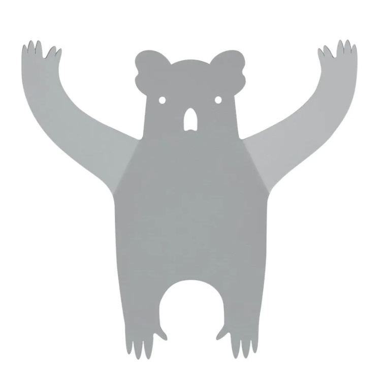 Veggkrok i resirkulert metall, Koala