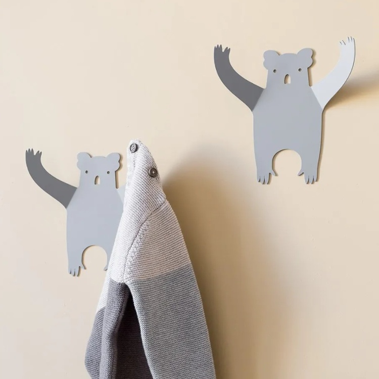 Veggkrok i resirkulert metall, Koala