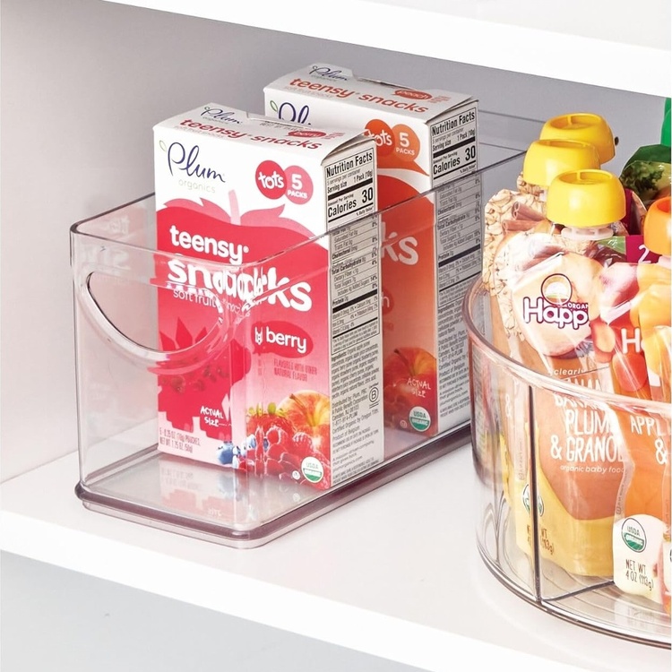 Åpen boks, stablebar, smal, RPET Cabinet Bin, 25,4 x 10,8 x H 12,7 cm, transparent