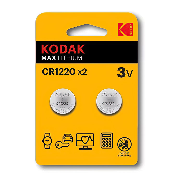 Batteri CR1220 2-pakning – Kjøp Kodak-batterier online | SmartaSaker