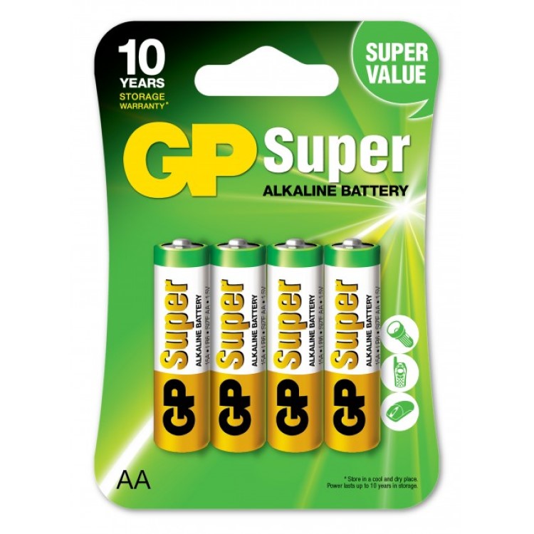 Batteri AA, 4-pakning
