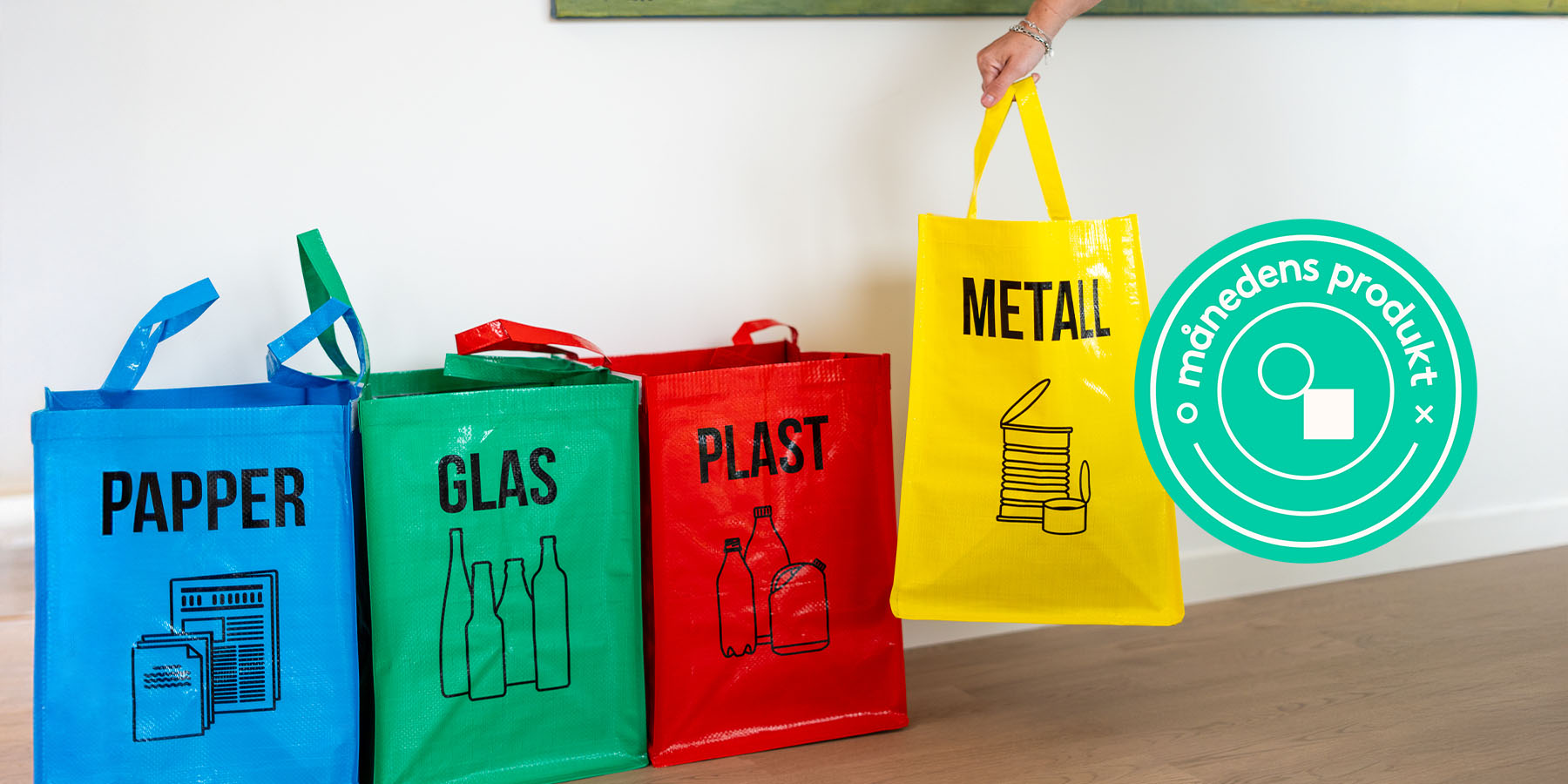 Månedens produkt: Kildesortering for glass, papir, metall & plast20%