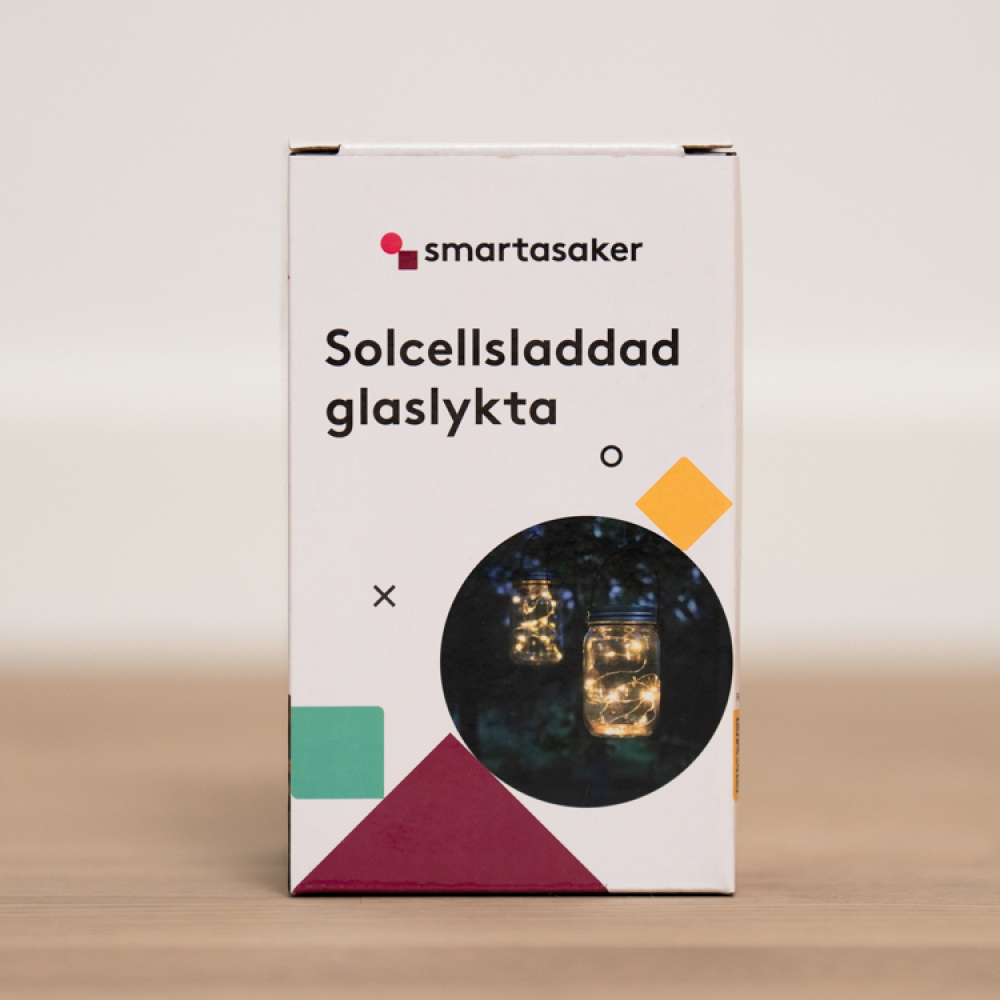 Solcelledrevet glasslykt i gruppen Belysning / Utendørs belysning / Solcelleladet belysning hos SmartaSaker.se (12467)