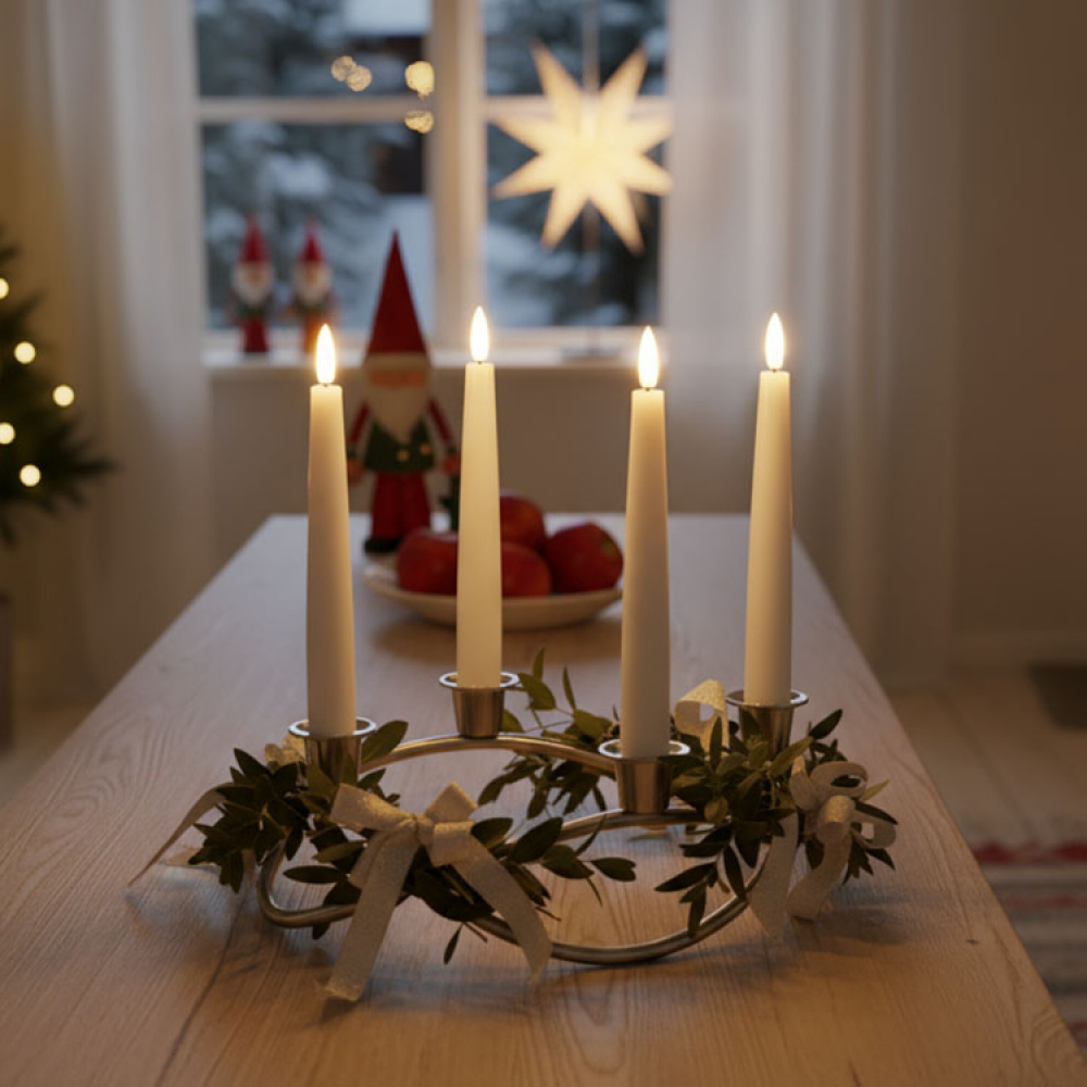 Stearinlys med fjernkontroll, 4 stk. i gruppen Belysning / Innendørs belysning / Lys hos SmartaSaker.se (13640)