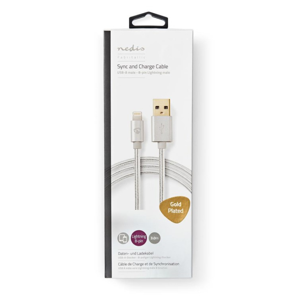 Lang USB-kabel i stoff i gruppen Hjemmet / Elektronikk / Kabler og adaptere hos SmartaSaker.se (13894)