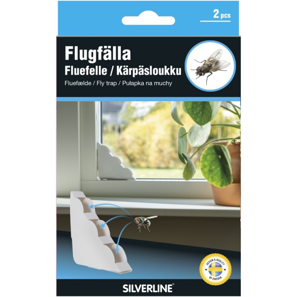 Diskret fluefanger for vinduet, 2 stk. i gruppen Sikkerhet / Skadedyr / Insektbeskyttelse hos SmartaSaker.se (13928)