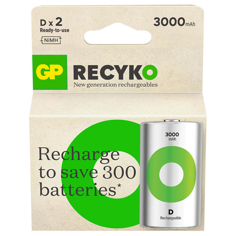 Oppladbare batterier, GP ReCyko i gruppen Tilbehør og lignende / Batterier hos SmartaSaker.se (14485)