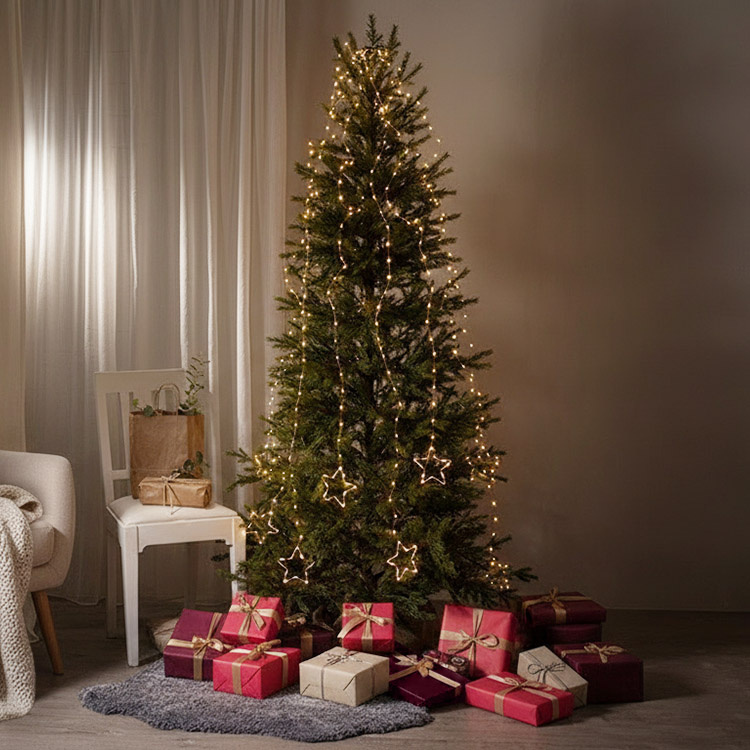 Juletresløyfe med stjerner i gruppen Advent og jul / Julebelysning hos SmartaSaker.se (14659)