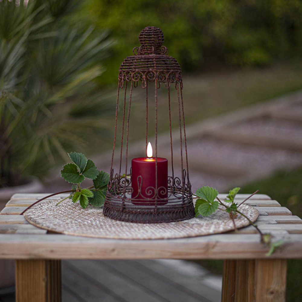 Liten lysblokk med skumringssensor, Rød i gruppen Belysning / Utendørs belysning / Kubbelys og lykter hos SmartaSaker.se (14687)