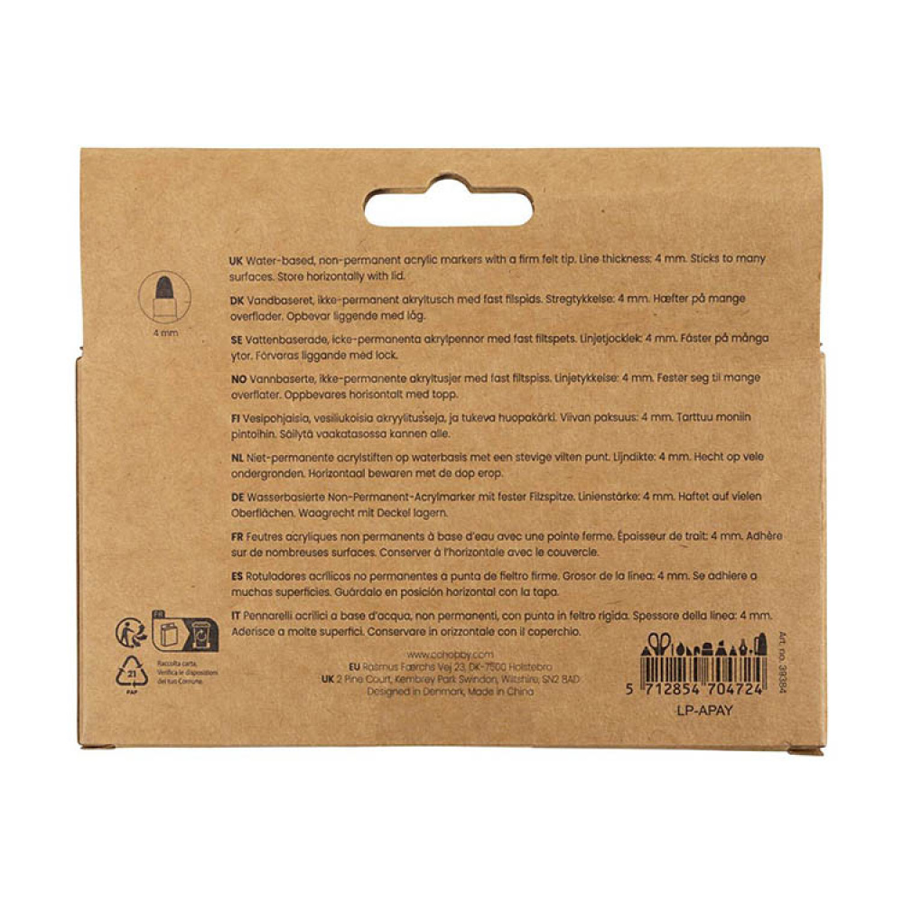 Tusjpenner 6-pakning i gruppen Tilbehør og lignende hos SmartaSaker.se (14701)