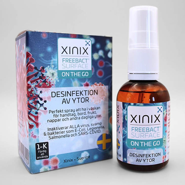 Overflatedesinfeksjon, Xinix FreeBact Surface i gruppen Sikkerhet / Kriseberedskap hos SmartaSaker.se (14767)