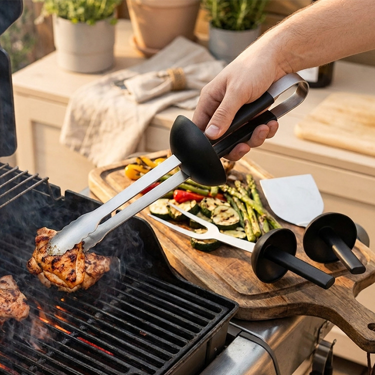 Grillsett med varmeskjold, Born in Sweden i gruppen Hjemmet / Grillsaker hos SmartaSaker.se (14807)