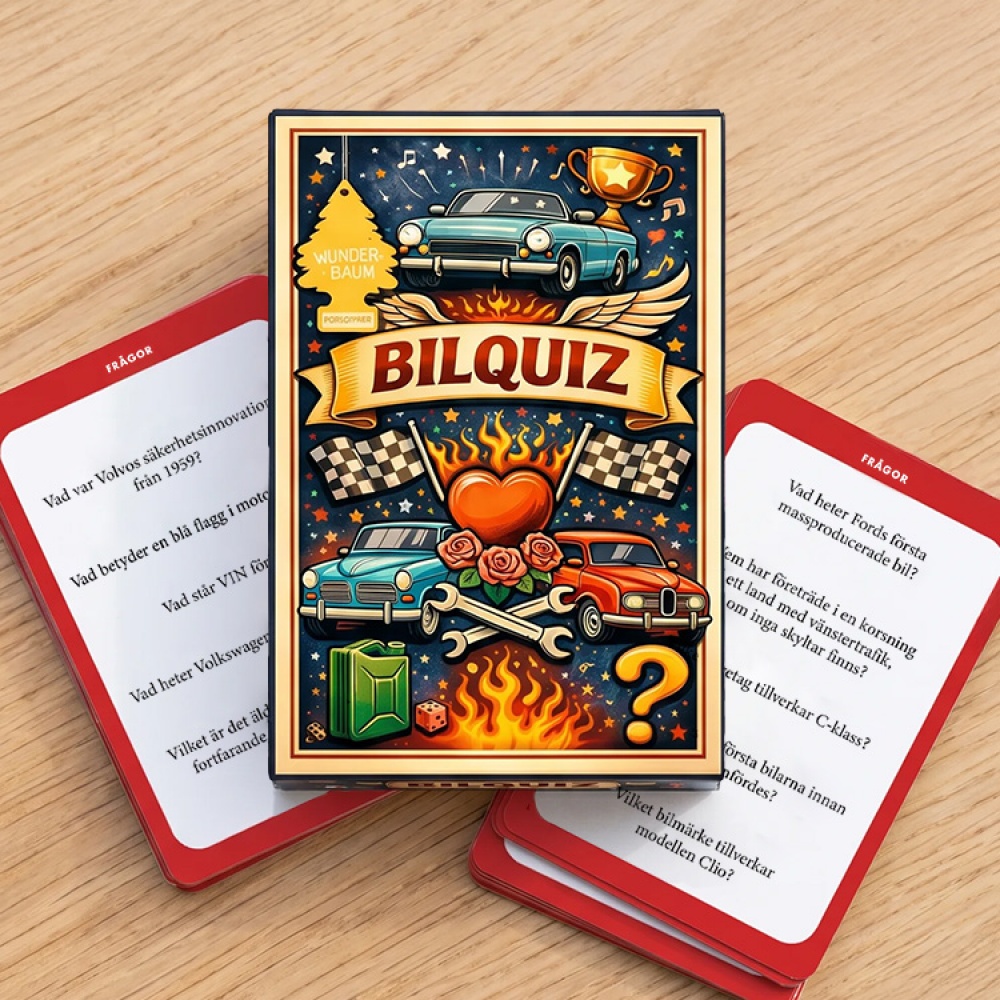 Quiz om biler i gruppen Fritid / Spill / Brettspill hos SmartaSaker.se (14837)