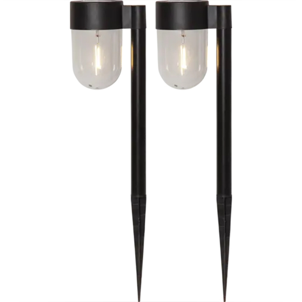 Solcelledrevet hagebelysning, 2-pakning, 30 cm i gruppen Belysning / Utendørs belysning / Solcelleladet belysning hos SmartaSaker.se (14849)