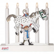 Batteridrevet Pippi-adventslysestake