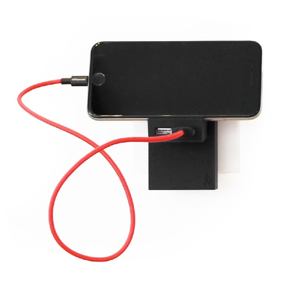 Veggadapter USB-A med stativ i gruppen Hjemmet / Elektronikk / Mobiltilbehør hos SmartaSaker.se (14894)