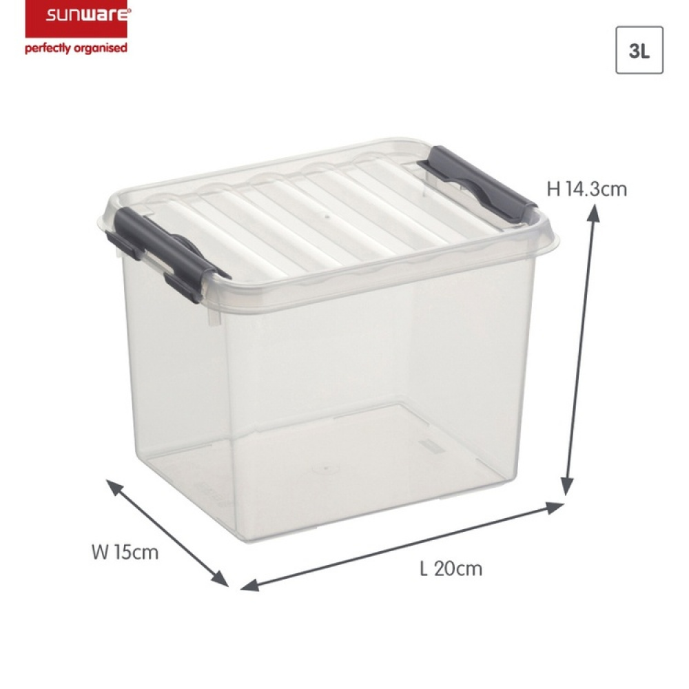 Oppbevaringsboks 3L, Q-Line i gruppen Oppbevaring / Oppbevaringsbokser hos SmartaSaker.se (40024)