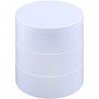 Boks med speil, COSMETIC TOWER, Ø 13 x H14 cm, Hvit