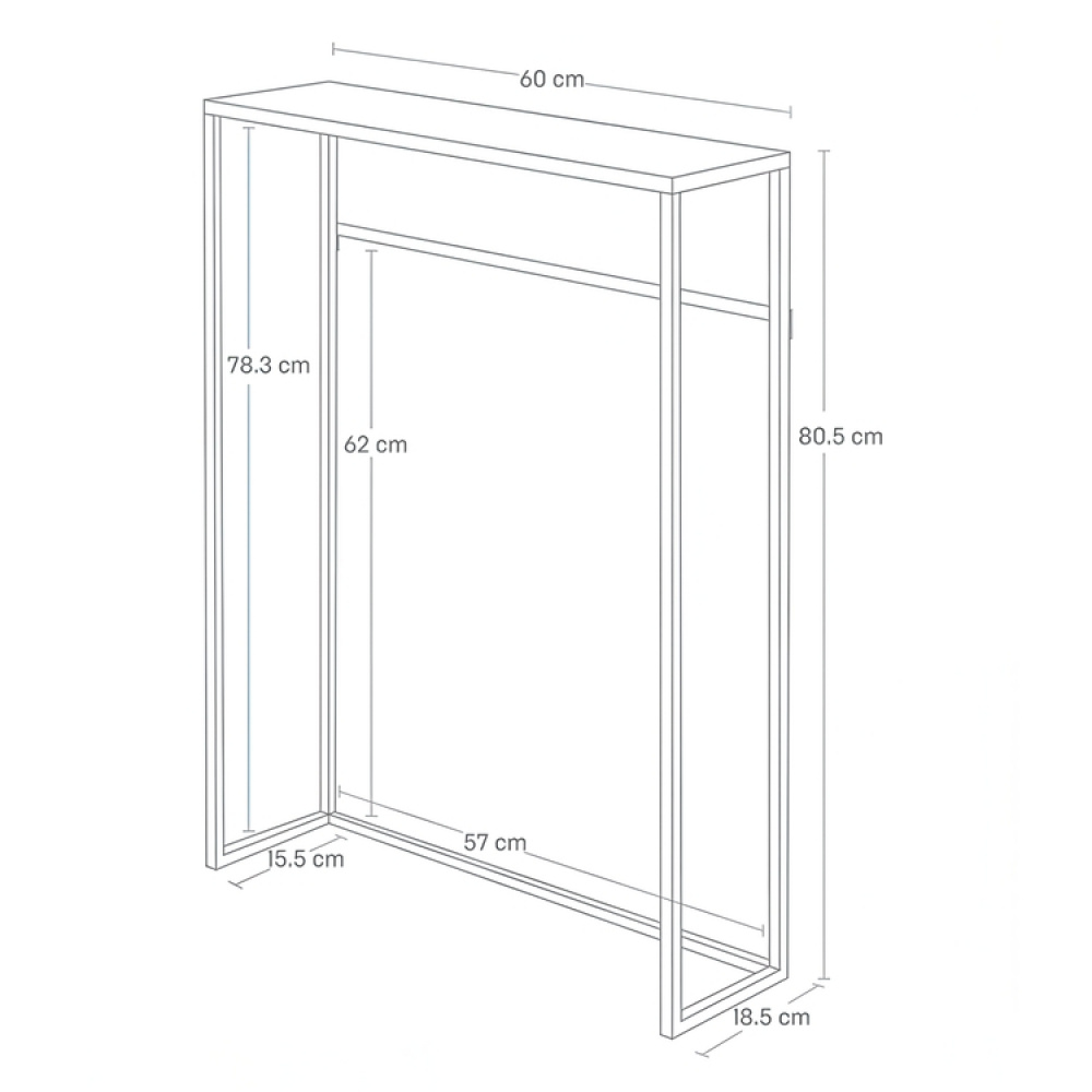 Smalt avlastningsbord, 60 cm, Yamazaki i gruppen Oppbevaring / Entréoppbevaring hos SmartaSaker.se (40057)