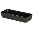 Avlang oppbevaringsbrett / skuffinnlegg, GOM SOFT TOUCH. 24 x 10 x H 4 cm, Svart