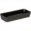 Avlang oppbevaringsbrett / skuffinnlegg, GOM SOFT TOUCH. 24 x 10 x H 4 cm, Svart