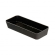 Avlang oppbevaringsbrett / skuffinnlegg, GOM SOFT TOUCH. 24 x 10 x H 4 cm, Svart