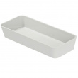 Avlangt oppbevaringsbrett / skuffinnlegg, GOM SOFT TOUCH, 24 x 10 x H 4 cm, Hvit