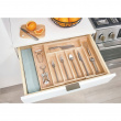 Uttrekkbar bestikkskuff i tre 34,5–58,5 cm