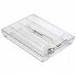 Transparent bestikkskuff med 5 rom