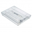 Transparent bestikkskuff med 5 rom