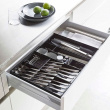 Bestikkskuff, justerbar, TOWER CUTLERY CASE, Yamazaki, 35 x 30–47,5 x H 5,5 cm