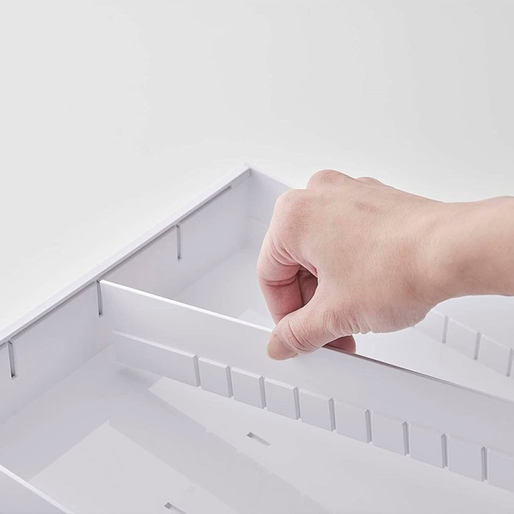 Bestikkskuff, justerbar, TOWER CUTLERY CASE, Yamazaki, 35 x 30–47,5 x H 5,5 cm i gruppen Oppbevaring / Kjøkkenskap / Organisere kjøkkenskap / Bestikkesker hos SmartaSaker.se (40125)