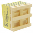Blokkterning på liten trepall, PENCO DON\'T FORGET, 7,4 x 7,4 cm, Gul