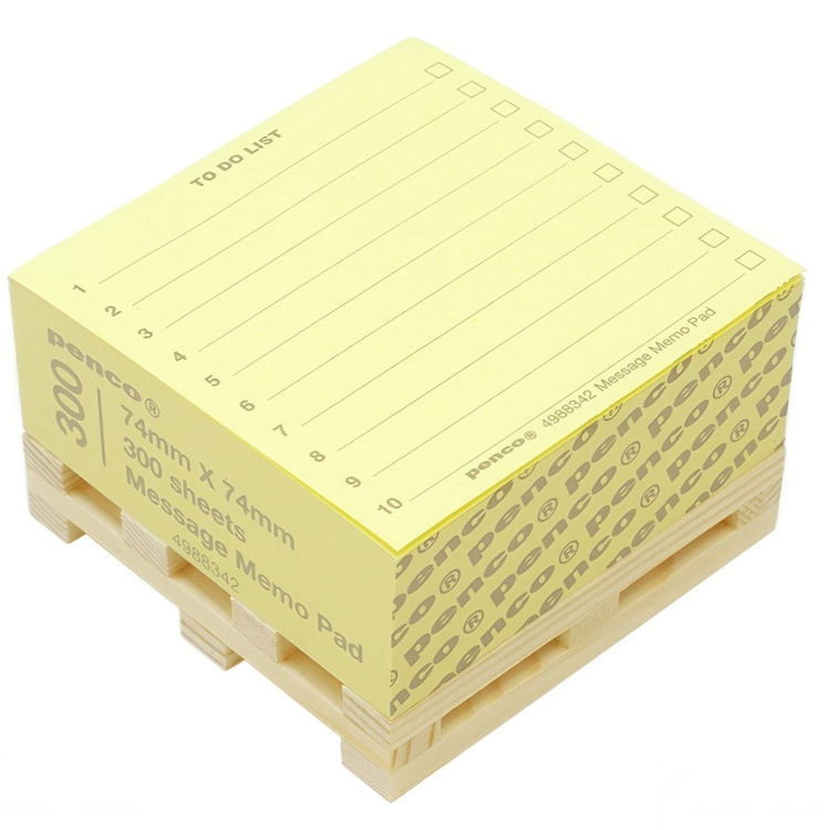 Notisblokk på liten trepall, PENCO TO DO LIST, 7,4 x 7,4 cm, Gul i gruppen Oppbevaring hos SmartaSaker.se (40135)