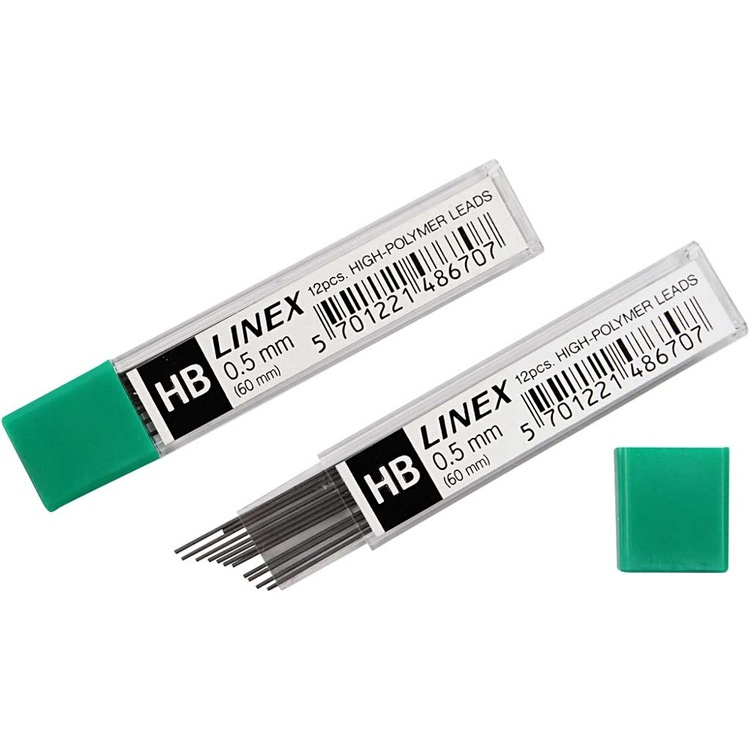 Blyantstifter, LINEX HB 0,5 mm, Grå i gruppen Oppbevaring / Kontorrekvisita hos SmartaSaker.se (40140)