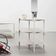 Bord med oppbevaring, metall, UMBRA TIER SIDE TABLE, 42 x 42 x H 54 cm, grått