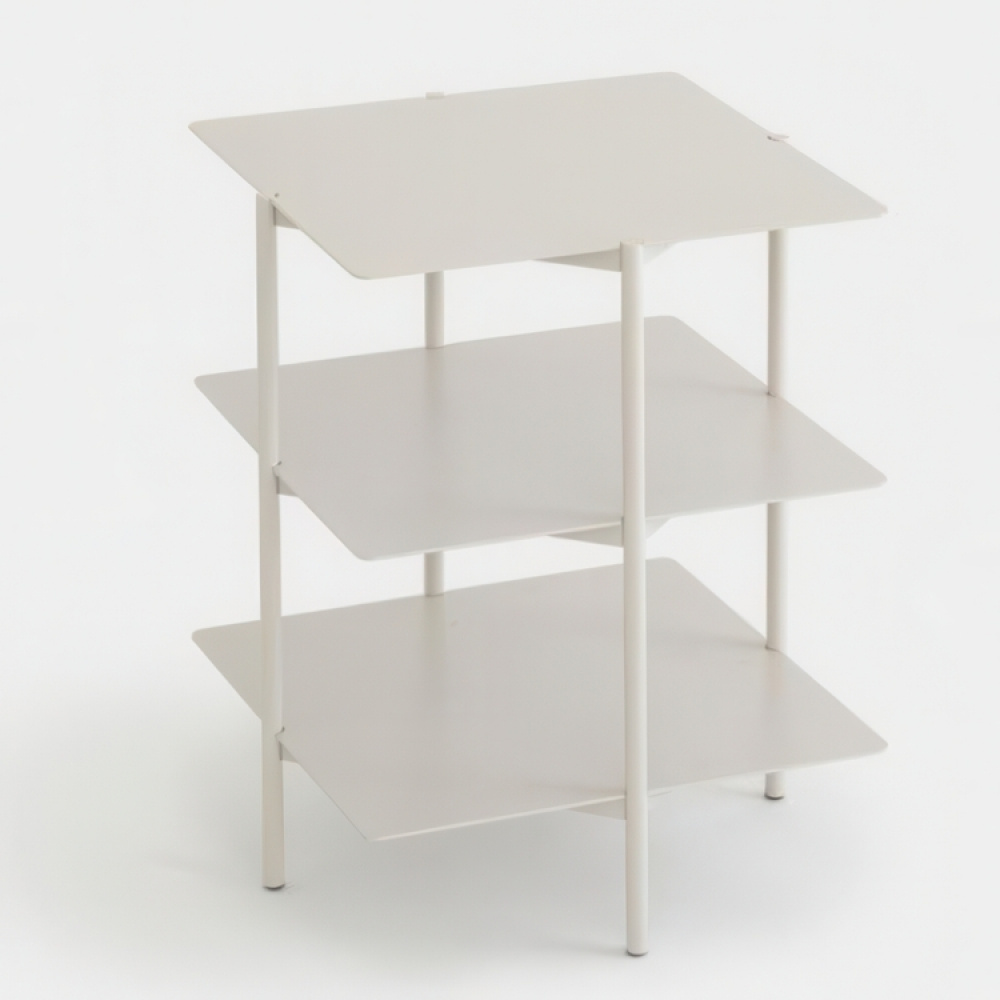 Bord med oppbevaring, metall, UMBRA TIER SIDE TABLE, 42 x 42 x H 54 cm, grått i gruppen Oppbevaring / Entréoppbevaring hos SmartaSaker.se (40213)