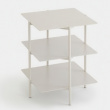 Bord med oppbevaring, metall, UMBRA TIER SIDE TABLE, 42 x 42 x H 54 cm, grått