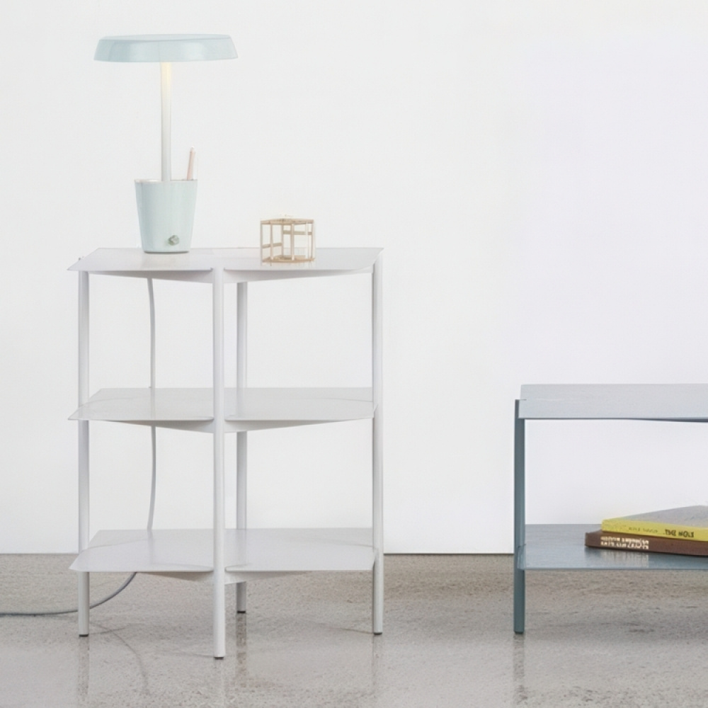 Bord med oppbevaring, metall, UMBRA TIER SIDE TABLE, 42 x 42 x H 54 cm, grått i gruppen Oppbevaring / Entréoppbevaring hos SmartaSaker.se (40213)
