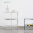 Bord med oppbevaring, metall, UMBRA TIER SIDE TABLE, 42 x 42 x H 54 cm, grått