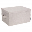 Oppbevaringsboks med fast lokk 38L, Bigso, Beige