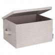 Oppbevaringsboks med fast lokk 38L, Bigso, Beige