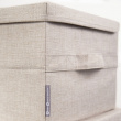 Oppbevaringsboks med fast lokk 38L, Bigso, Beige