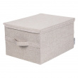 Oppbevaringsboks med fast lokk 38L, Bigso, Beige