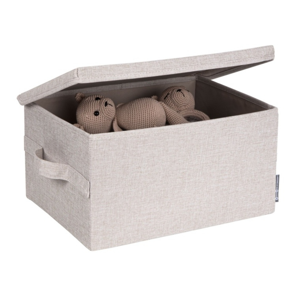 Oppbevaringsboks med fast lokk 26L, Bigso, Beige i gruppen Oppbevaring hos SmartaSaker.se (40223)